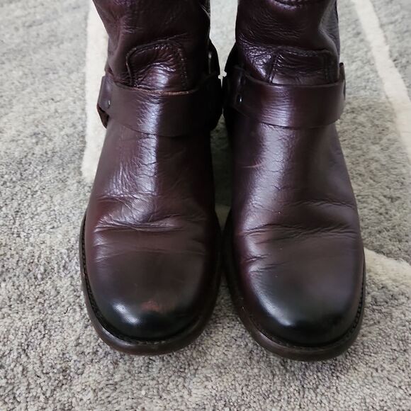 - Frye Phillips Harness Leather Ankle Boot Grey Women’s Size 6 - Picture 5 of 7